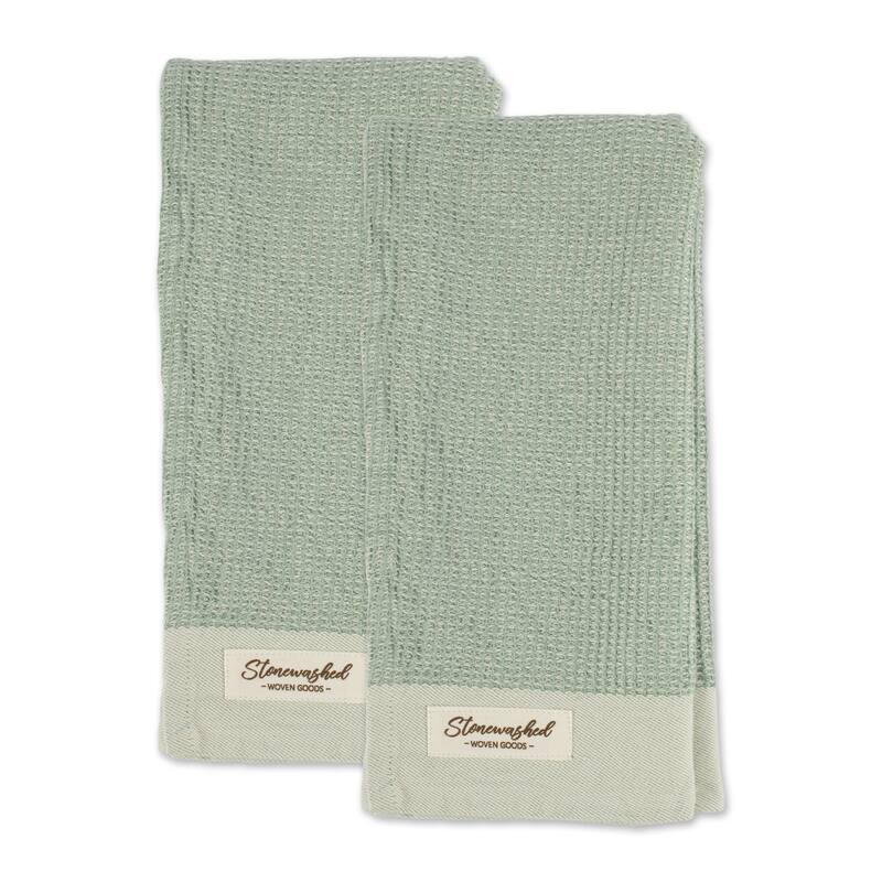 DII Washed Waffle Woven Dishtowel Set of 2