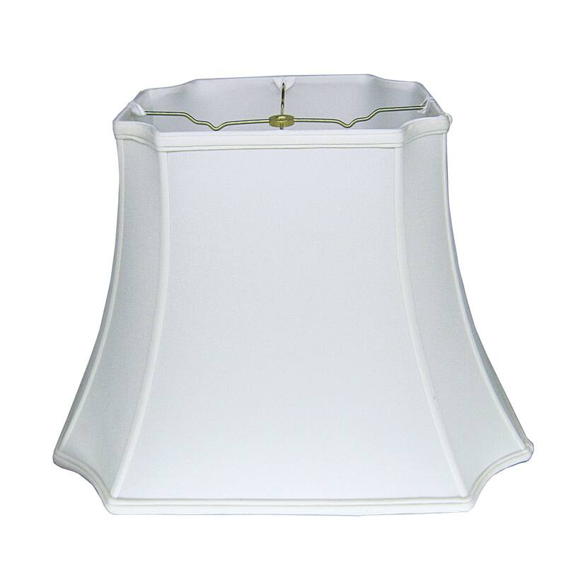 HomeRoots 15" Snow Inverted Rectangle Shantung Lampshade - 15"x15"x10"