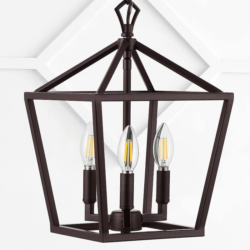 Marion Lantern Metal LED Pendant, by JONATHAN Y