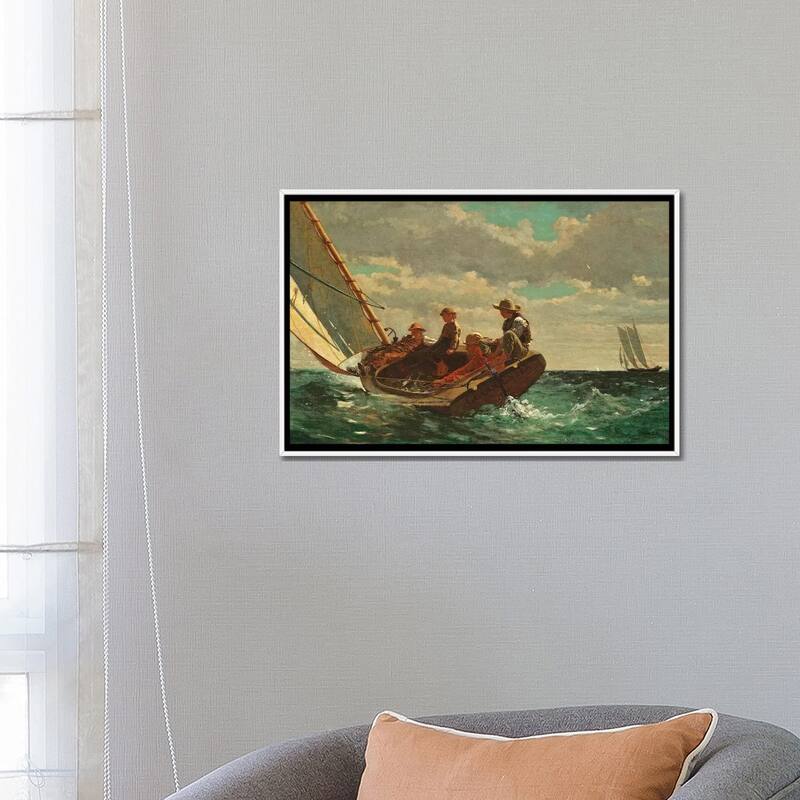 iCanvas "Breezing Up ( A Fair Wind), 1873-76" by Winslow Homer Framed Canvas Print