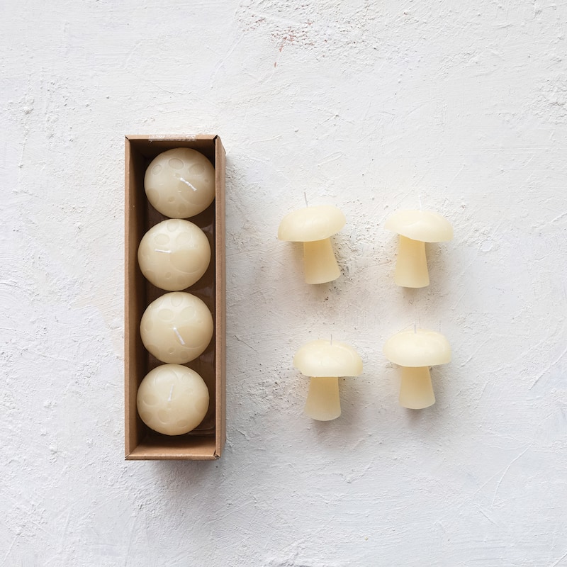 Unscented Mushroom Shaped Candles