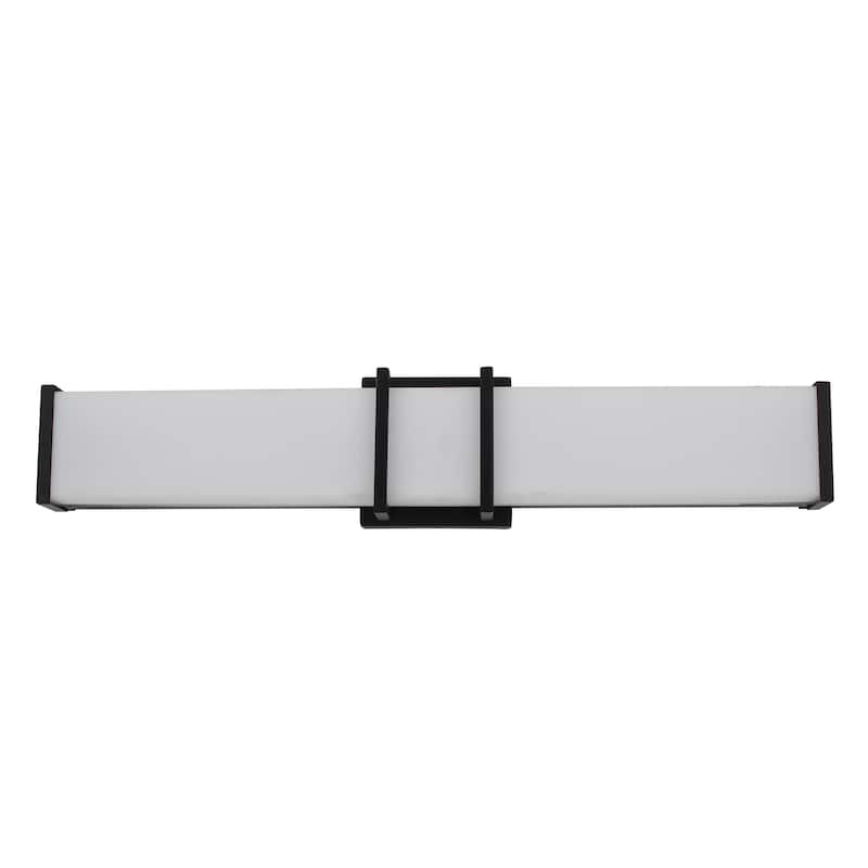 Porch & Den Squire Acrylic/ Matte Black Finish LED Vanity Light - Matte Black
