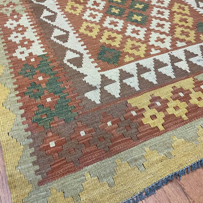 HERAT ORIENTAL Hand-woven Tribal Kilim Wool Rug - 3'3" x 5'