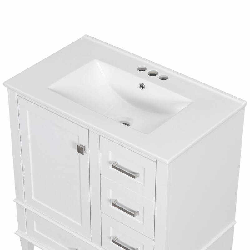 30" Modern Bathroom Vanity with Sink, Storage Cabinet