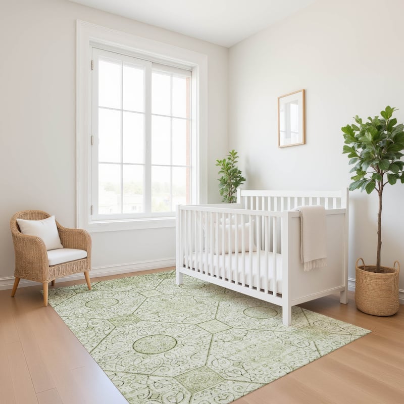 Premium Washable Super Soft Traditional Mosaic Mayfield Rug