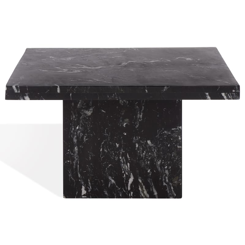 SAFAVIEH Couture Izzat Square Marble Accent Table - 21 In W x 21 In D x 12 In H - 21"W x 21"D x 12"H