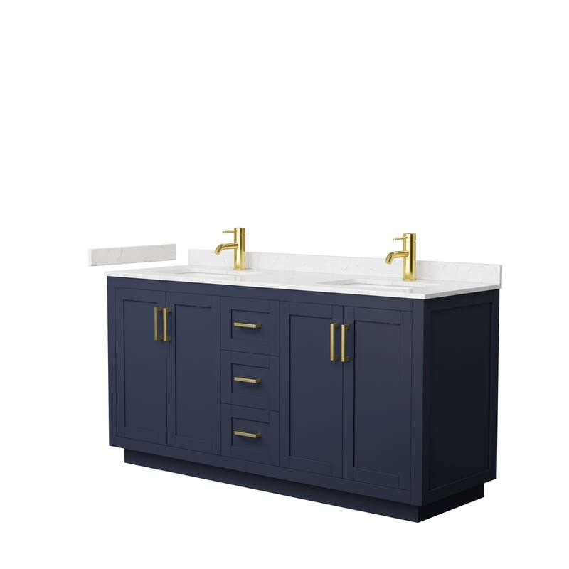 Miranda Double Vanity Set, Cultured Marble Top, No Mirror