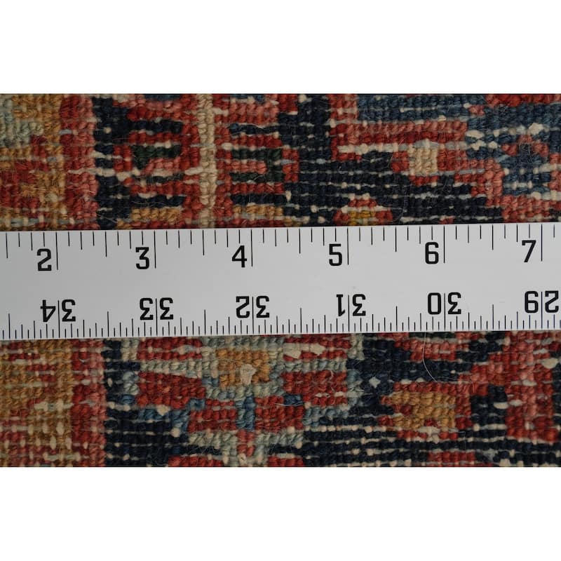 Hand Knotted Oriental 100% Wool Carpet Traditional Medallion Oranges & Rust Heriz Area Rug - 11' 6'' X 9' 1''