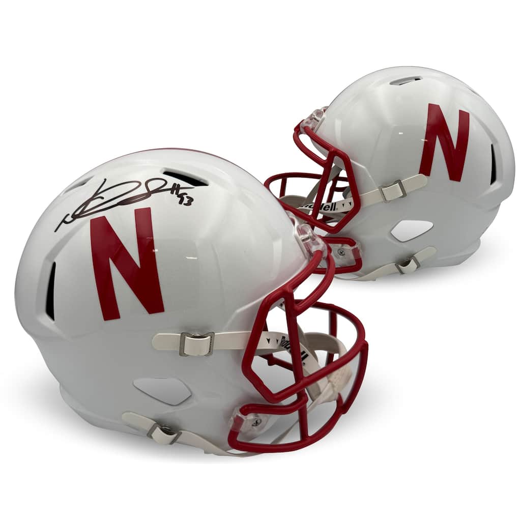 Ndamukong Suh Autographed Nebraska Cornhuskers Signed Football Full Size Replica Helmet Beckett COA - 8' x 11'