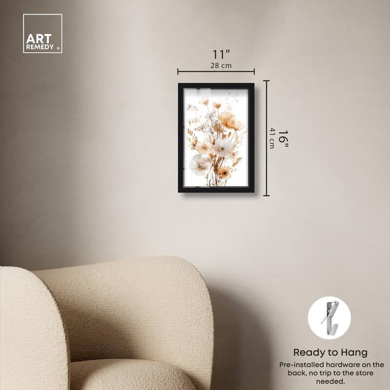 Parchment Petals Shadowbox by Art Remedy
