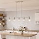 preview thumbnail 57 of 56, 4/5-Light Kitchen Island Pendant Light Fixture with Clear Glass Shades