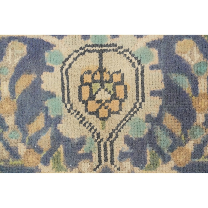 Hand Knotted Oriental 100% Wool Carpet Traditional Floral Oranges & Rust Tabriz Area Rug - 10' 3'' X 7' 0''