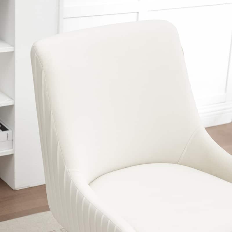 SEYNAR Modern Velvet 360 Degree Swivel Armless Dining chair Set of 6