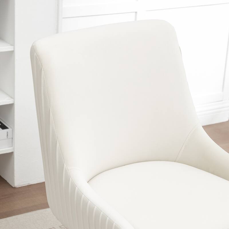 SEYNAR Modern Velvet 360 Degree Swivel Armless Dining chair