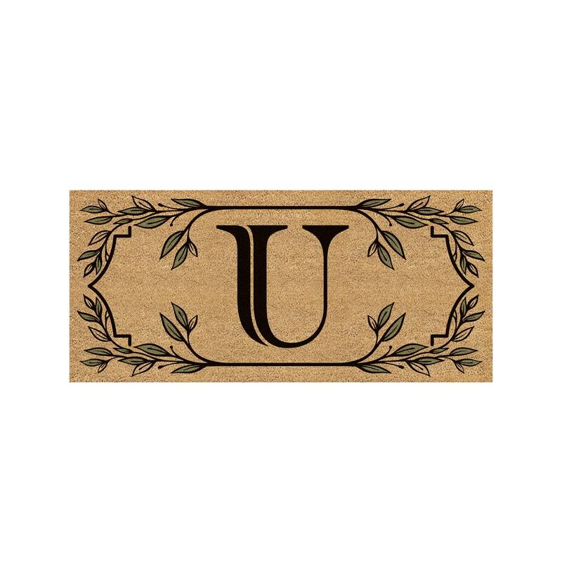 Monogram Flocked Sassafras Coir Switch Mat - U