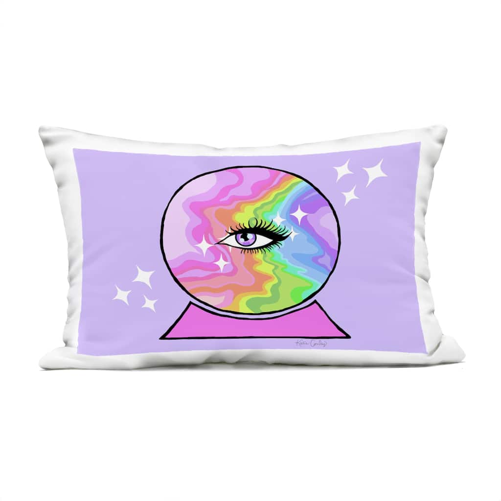 Stupell Mystical Crystal Ball Eye Printed Outdoor Throw Pillow Design by Katie Conley