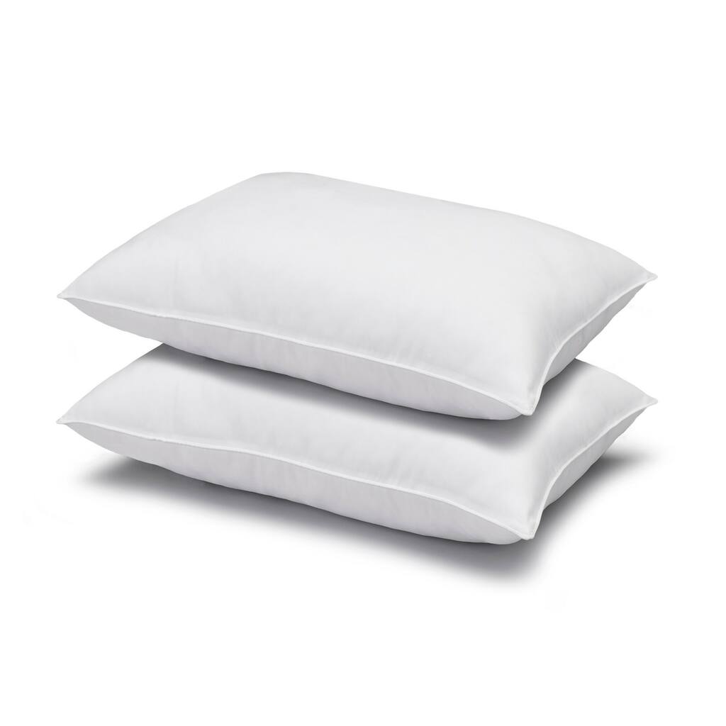 Ella Jayne Signature Plush Soft Allergy-Resistant Down Alternative Stomach Sleeper Pillow, Set of 2