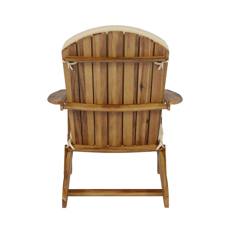 Malibu Outdoor Acacia Wood Folding Adirondack Chairs with Cushions (Set of 2) by Christopher Knight Home