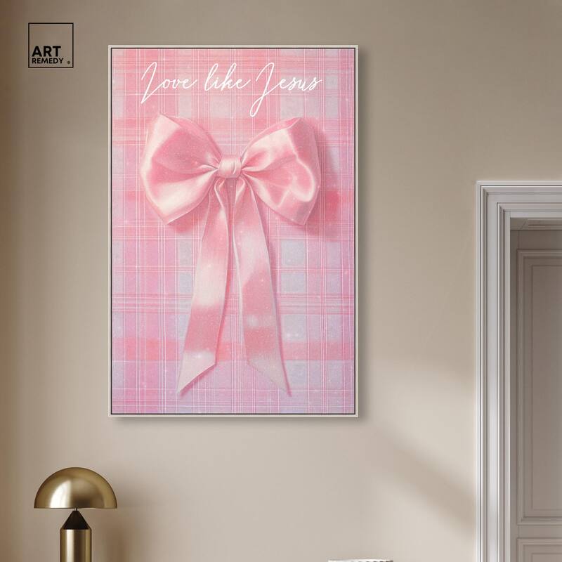 Love Like Jesus Bow Canvas by Art Remedy