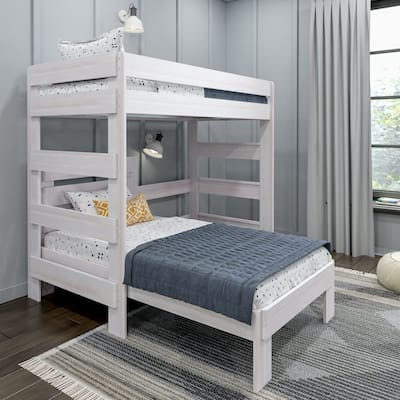 Max and Lily Farmhouse Twin over Twin L Shaped Bunk Bed