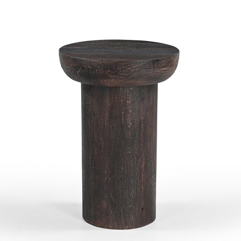 Rowan Round Solid Wood Side Table - 14" X 14"