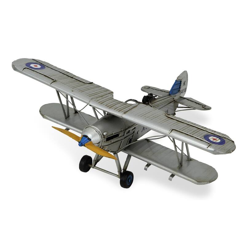 Multicolor Metal British Hawker Hind Bi-Plane Model
