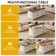 preview thumbnail 3 of 10, Moasis Farmhouse 36" Lift-top Rectangular Antique Coffee Table with 2 Drawers Hidden Storage