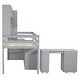 preview thumbnail 14 of 13, Gray Twin Size Wooden Loft Bed with Integrated Wardrobe, Under-bed Desk, and Shelves