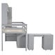 preview thumbnail 30 of 29, Twin Size Wooden Loft Bed with Desk, Drawers and Shelves, White