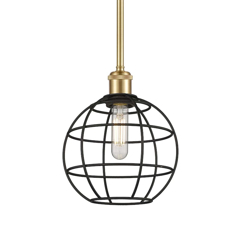 Innovations Lighting 516-1S-11-8 Lake Placid Pendant Lake Placid 8" - Satin Gold / Matte Black