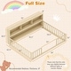 preview thumbnail 4 of 7, Full Size Wooden Bed Montessori Bed Frame w/ Storage Shelves