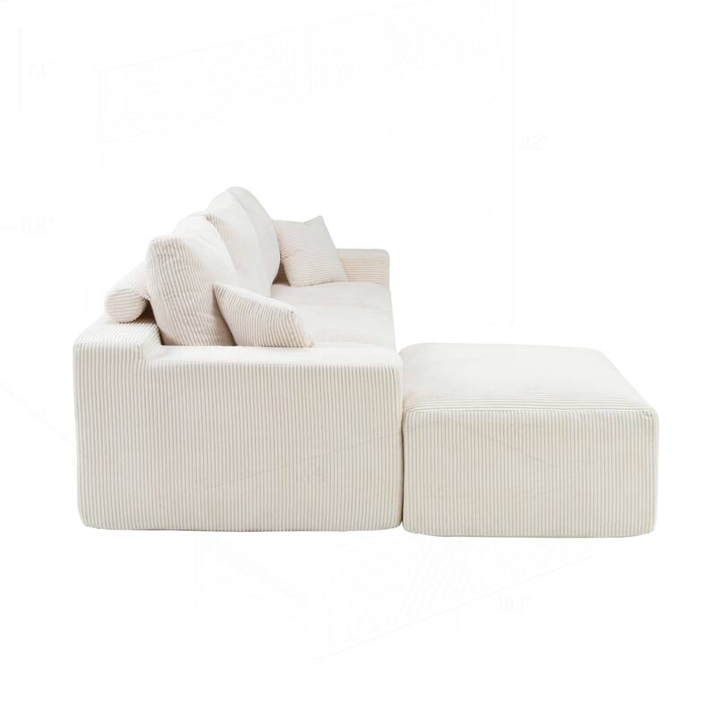 Comfortable L-Shaped Sectional Sofa with Advanced Features for Living Room