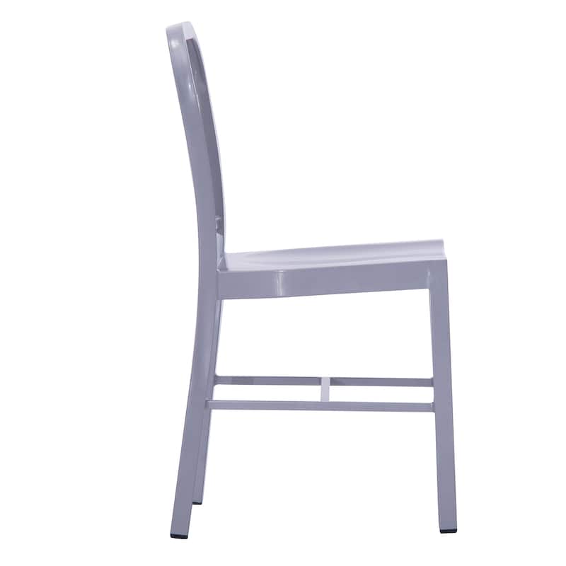 Industrial Metal Indoor-Outdoor Chair Set of 2