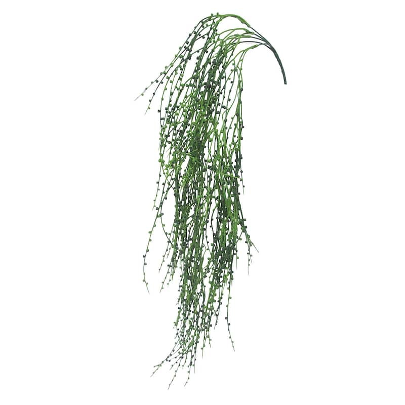 Set of 2 Artificial Berry Leaf Vine Hanging Plant Greenery Foilage Bush 37in - 37" L x 6" W x 6" DP