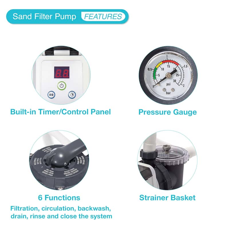 Intex 2800 GPH Pool Sand Filter Pump w/Krystal Clear Saltwater System - 45.87