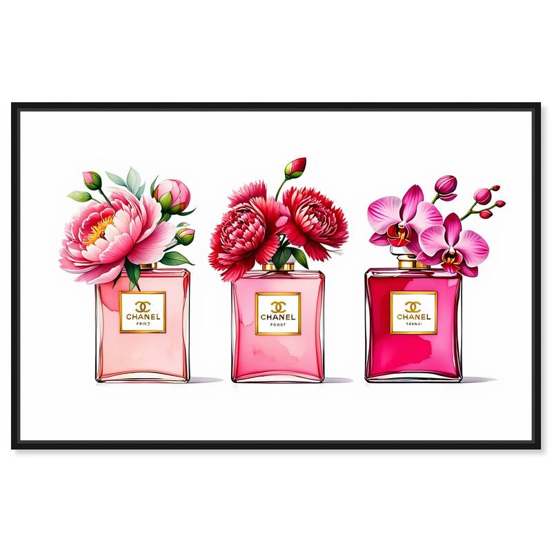 Fragrant Florals Canvas by Art Remedy - Black - 15" x 10"