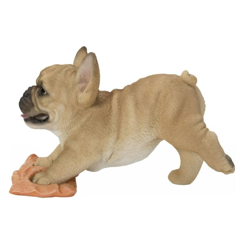 8.25" Mopping French Bulldog Outdoor Garden Statue