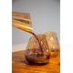preview thumbnail 3 of 3, Jeanne Fitz Slant Collection Wine Decanter and Set of Four Stemless Wine Glasses, Gold