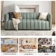 preview thumbnail 52 of 81, HULALA HOME Olinto Modern 83''W Genuine Leather Tufted Couch Sofa with Channel Back and Solid Wood Legs