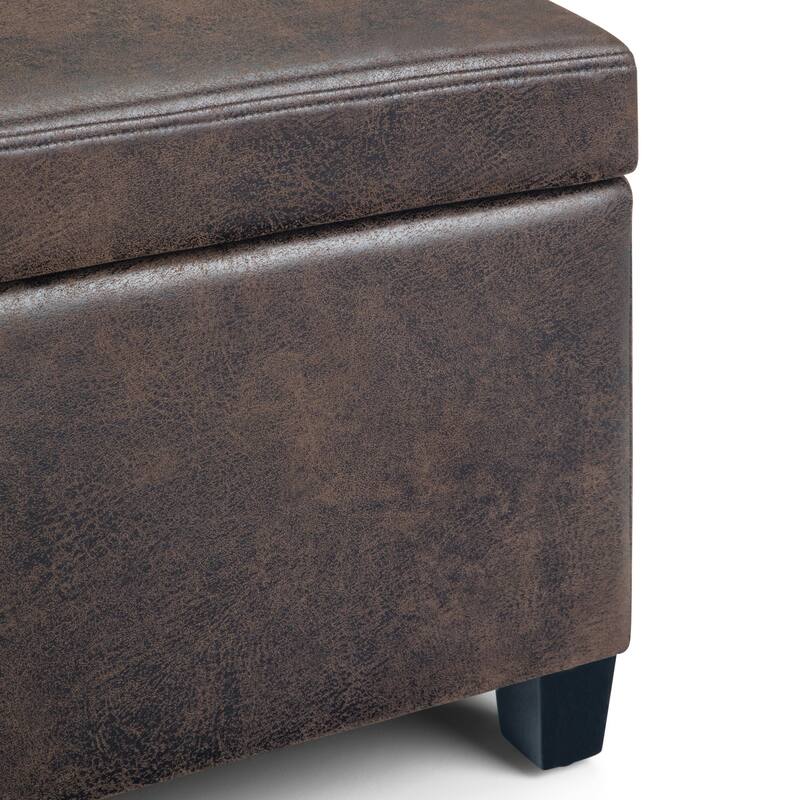 WYNDENHALL Franklin 48-in. Wide Contemporary Rectangular Storage Ottoman