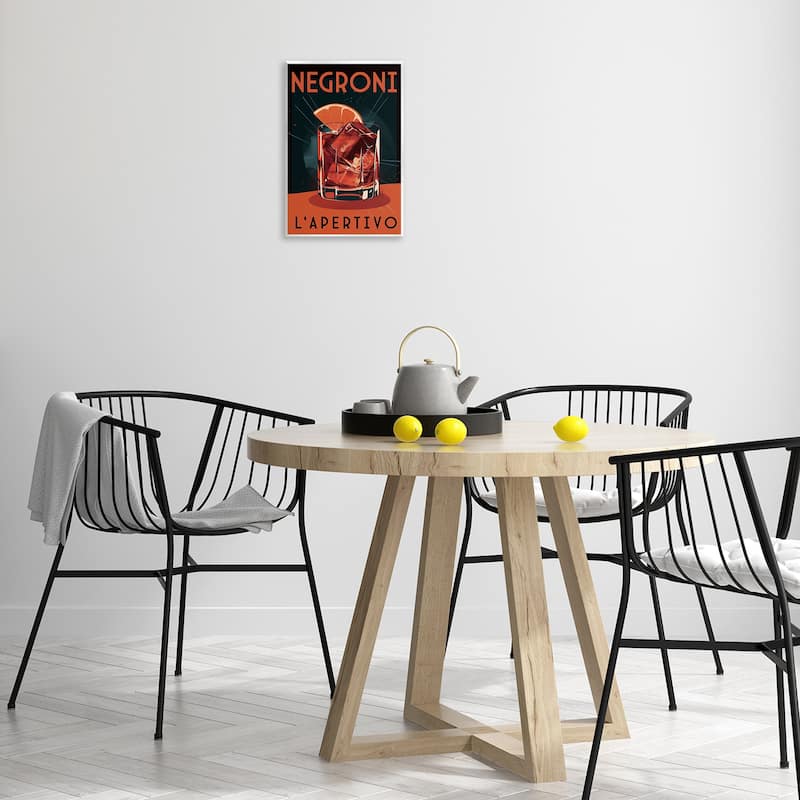 Stupell Vintage Midcentury Negroni Drink Wall Plaque Art Design By Andreas Magnusson