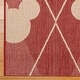 preview thumbnail 4 of 4, Licensed Disney Mickey Mouse Red/ Cream Modern Argyle Flatweave Indoor/ Outdoor Area Rug