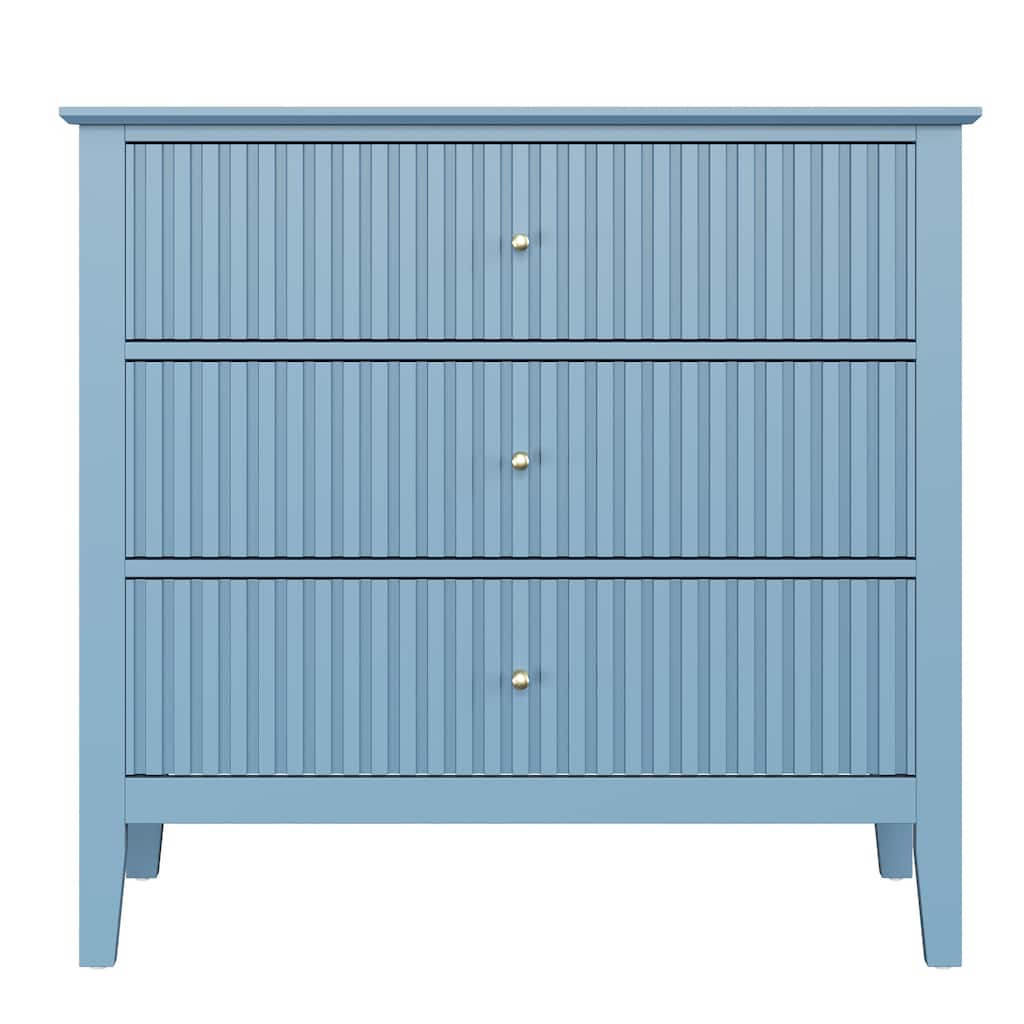 Fluted 3 Drawer Dresser