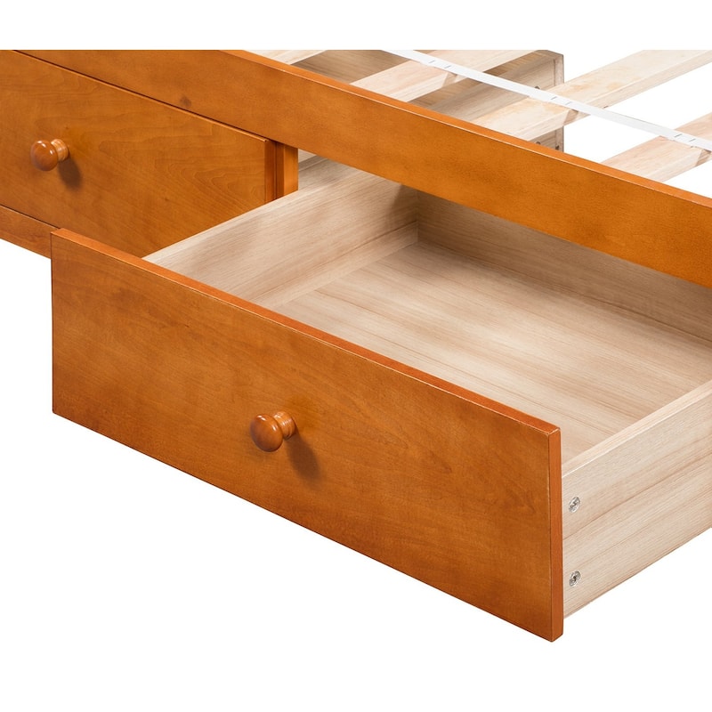 Nestfair Twin Size Platform Storage Bed with 3-Drawers