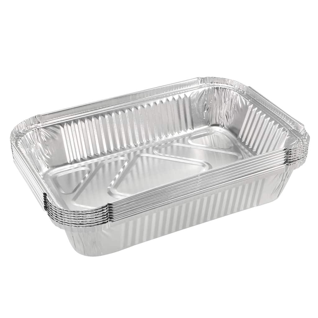 8.3"x5.7" Aluminum Foil Pans, Disposable Trays Containers for Roasting