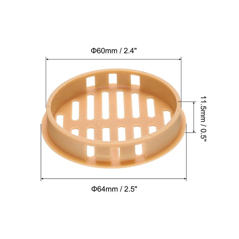 20Pcs 60mm/2.4in Air Vents Circular Soffit Vents, Soffit Vent Cover - 60mm - Orange
