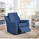 preview thumbnail 8 of 19, The 1st Chair Harrison Gliding, Swivel Recliner - Made In USA Cobalt