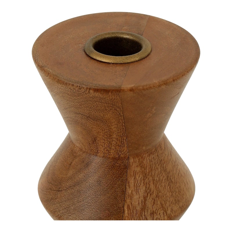 Aurelle Home Modern Wooden Candle Holder