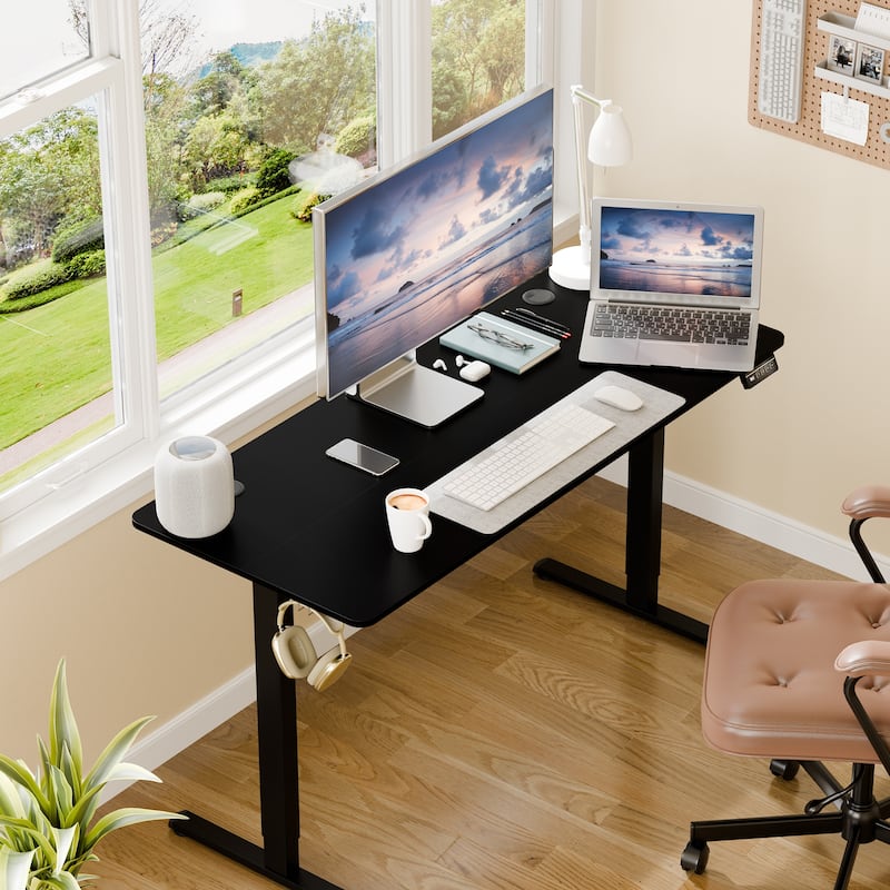 Electric Standing Desk, Height Adjustable Desk with Memory Preset and LED Display