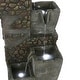 preview thumbnail 10 of 8, Alpine Corporation 43"H Outdoor Solar 4-Tier Cascading Vase Fountain with LED Lights, Gray